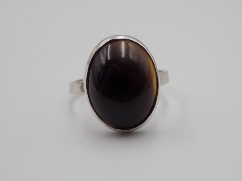 Stary damski srebrny pierścionek TYGRYSIE OKO roz. 21 srebro VINTAGE