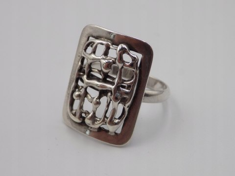 Stary, piękny, ażurowy srebrny pierścionek roz. 22 srebro VINTAGE biżuteria