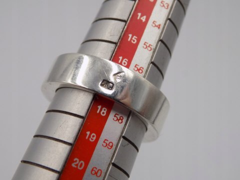 Stary, piękny, masywny srebrny pierścionek roz. 17 srebro VINTAGE biżuteria