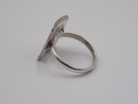 Stary, piękny, srebrny, damski pierścionek EMALIA KWIATY roz. 14 srebro