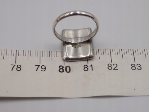 Stary, piękny, srebrny, damski pierścionek EMALIA KWIATY roz. 14 srebro