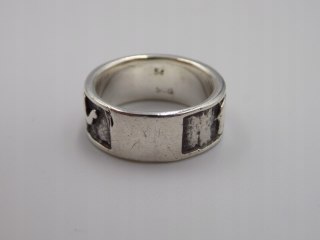 Stary srebrny piękny pierścionek obrączka SŁONIE roz. 12/13 srebro VINTAGE