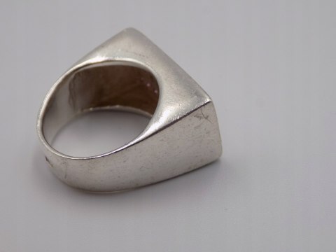 Stary, srebrny,pierścionek CYRKONIE roz. 15/16 srebro 925 VINTAGE biżuteria