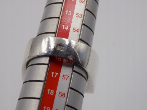 Stary, srebrny,pierścionek CYRKONIE roz. 15/16 srebro 925 VINTAGE biżuteria