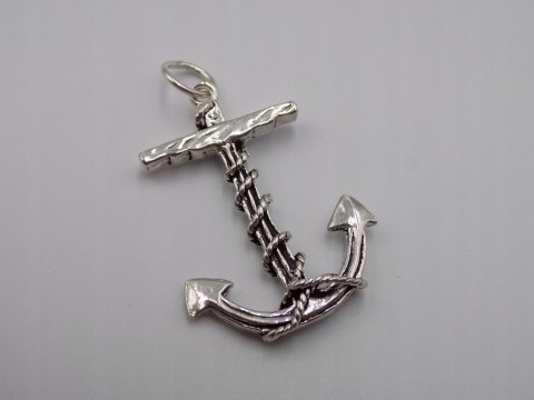 Stary, srebrny, wisiorek / zawieszka KOTWICA srebro VINTAGE biżuteria