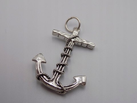 Stary, srebrny, wisiorek / zawieszka KOTWICA srebro VINTAGE biżuteria