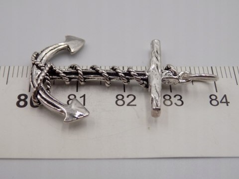 Stary, srebrny, wisiorek / zawieszka KOTWICA srebro VINTAGE biżuteria