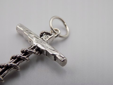 Stary, srebrny, wisiorek / zawieszka KOTWICA srebro VINTAGE biżuteria
