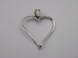 Stary, srebrny, wisiorek / zawieszka SERCE srebro 925 VINTAGE biżuteria