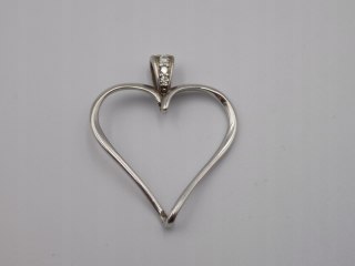 Stary, srebrny, wisiorek / zawieszka SERCE srebro 925 VINTAGE biżuteria