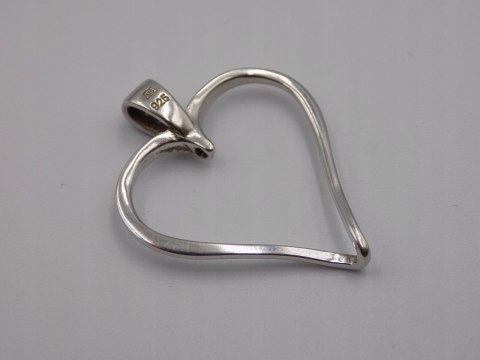 Stary, srebrny, wisiorek / zawieszka SERCE srebro 925 VINTAGE biżuteria