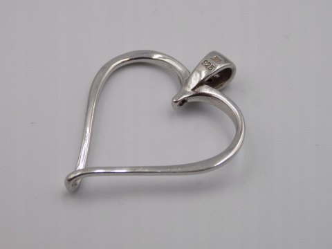 Stary, srebrny, wisiorek / zawieszka SERCE srebro 925 VINTAGE biżuteria