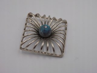 Damski, srebrny wisiorek / zawieszka niebieskie oczko, srebro 925 biżuteria