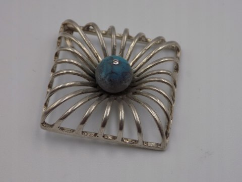 Damski, srebrny wisiorek / zawieszka niebieskie oczko, srebro 925 biżuteria