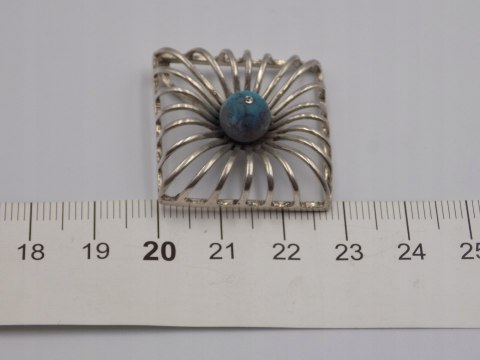 Damski, srebrny wisiorek / zawieszka niebieskie oczko, srebro 925 biżuteria