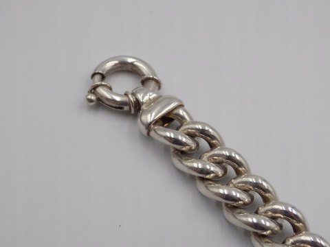 Piękna, damska, srebrna, duża, bransoletka - srebro 925 biżuteria - VINTAGE