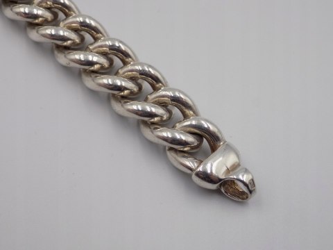 Piękna, damska, srebrna, duża, bransoletka - srebro 925 biżuteria - VINTAGE