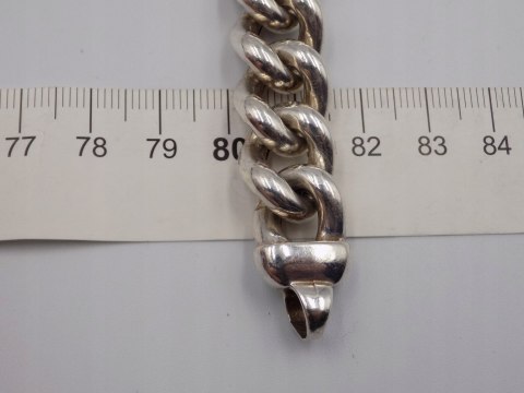 Piękna, damska, srebrna, duża, bransoletka - srebro 925 biżuteria - VINTAGE