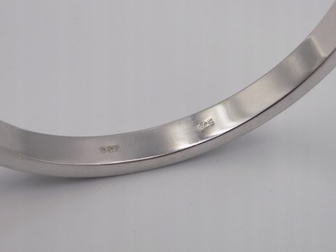 Piękna, srebrna, damska, bransoletka - BANGLA - KOŁO otwierane - cyrkonie