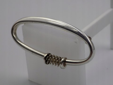 Piękna, stara, damska, duża, srebrna broszka - srebro 925 - VINTAGE