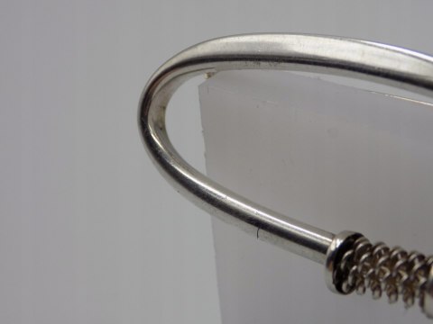 Piękna, stara, damska, duża, srebrna broszka - srebro 925 - VINTAGE