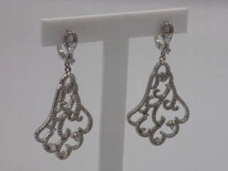 Piękne, damskie, srebrne kolczyki CYRKONIE srebro 925 zapięcie angielskie