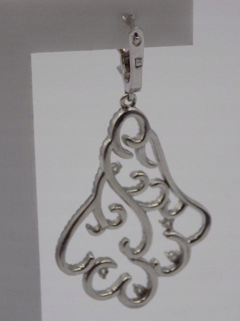 Piękne, damskie, srebrne kolczyki CYRKONIE srebro 925 zapięcie angielskie