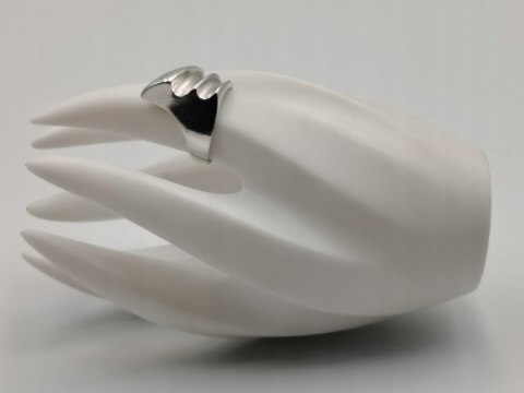 Piękny autorski stary damski srebrny pierścionek r.17 VINTAGE biżuteria