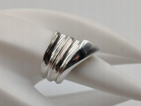 Piękny autorski stary damski srebrny pierścionek r.17 VINTAGE biżuteria