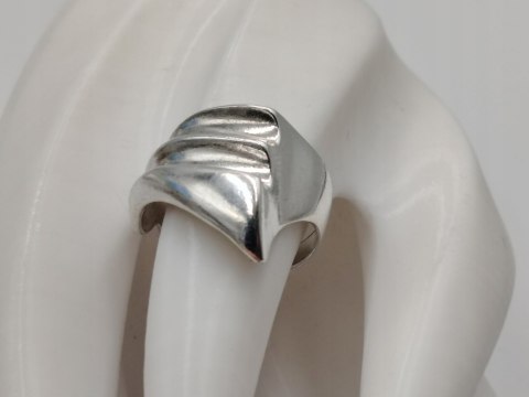 Piękny autorski stary damski srebrny pierścionek r.17 VINTAGE biżuteria