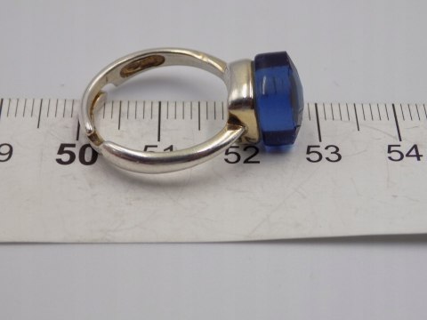 Piękny, damski, srebrny pierścionek CYRKONIA srebro - rozmiar regulowany