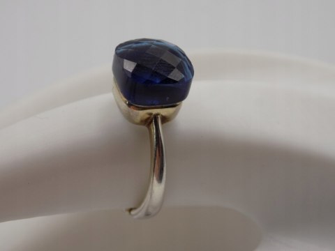 Piękny, damski, srebrny pierścionek CYRKONIA srebro - rozmiar regulowany