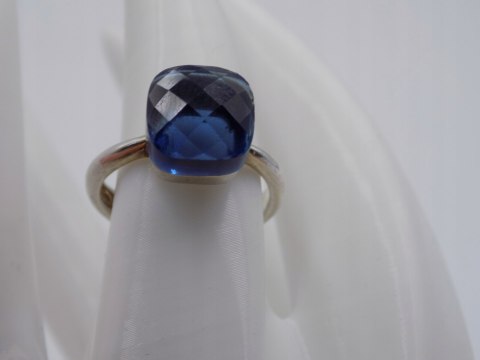 Piękny, damski, srebrny pierścionek CYRKONIA srebro - rozmiar regulowany