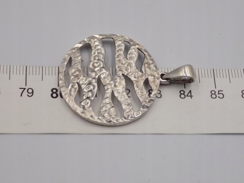 Piękny, damski, srebrny, wisiorek / zawieszka KOŁO - srebro 925 - biżuteria