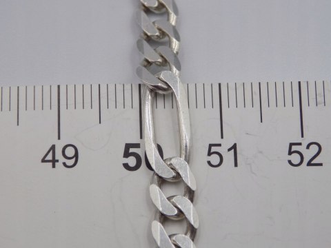 Piękny, srebrny, męski łańcuszek wzór FIGARO srebro 925 - 50 cm; 22,60 g.