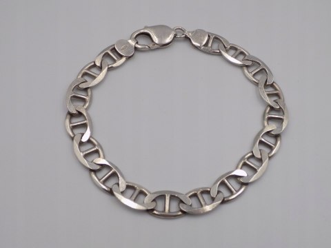 Srebrna , męska bransoletka - wzór GUCCI - srebro 925 - 22,2 cm, 19,47 g.