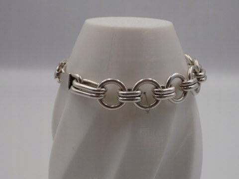 Stara, piękna, damska, srebrna bransoletka KÓŁECZKA - srebro 925 Vintage