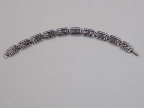 Stara, piękna, damska, srebrna bransoletka ZWIERZĄTKA - srebro 925 Vintage