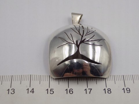 Stary, damski, srebrny wisiorek / zawieszka DRZEWO - srebro 925 - biżuteria