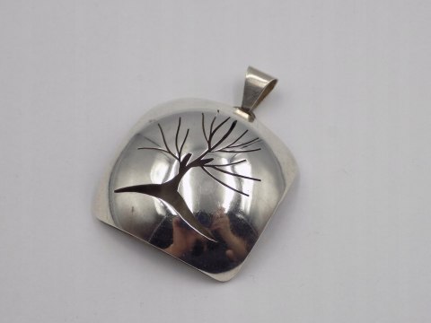Stary, damski, srebrny wisiorek / zawieszka DRZEWO - srebro 925 - biżuteria