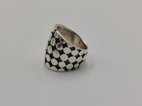 Stary piękny srebrny damski pierścionek/obrączka KÓŁECZKA r.10/11 VINTAGE