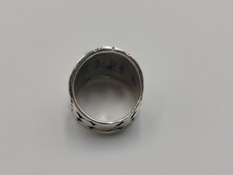 Stary piękny srebrny damski pierścionek/obrączka KÓŁECZKA r.10/11 VINTAGE