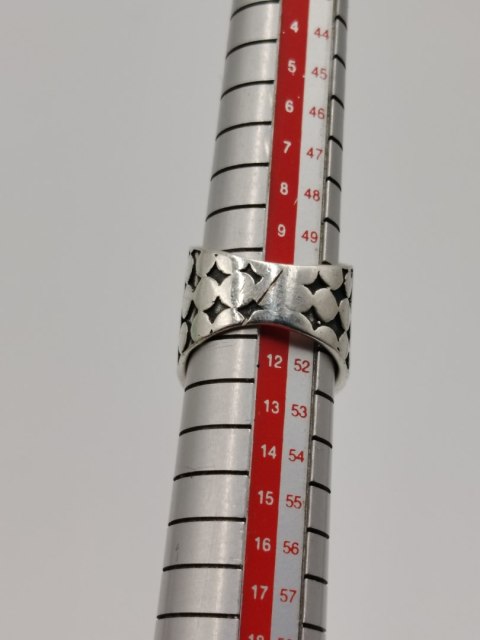 Stary piękny srebrny damski pierścionek/obrączka KÓŁECZKA r.10/11 VINTAGE