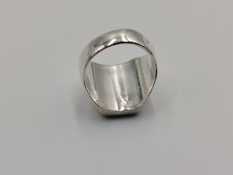 Stary srebrny sygnet LIŚĆ MARIHUANY / KONOPII r.16/17 biżuteria VINTAGE