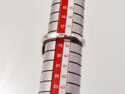 Srebrny damski pierścionek ŁEZKA / CYRKONIE roz.18 biżuteria srebro 925